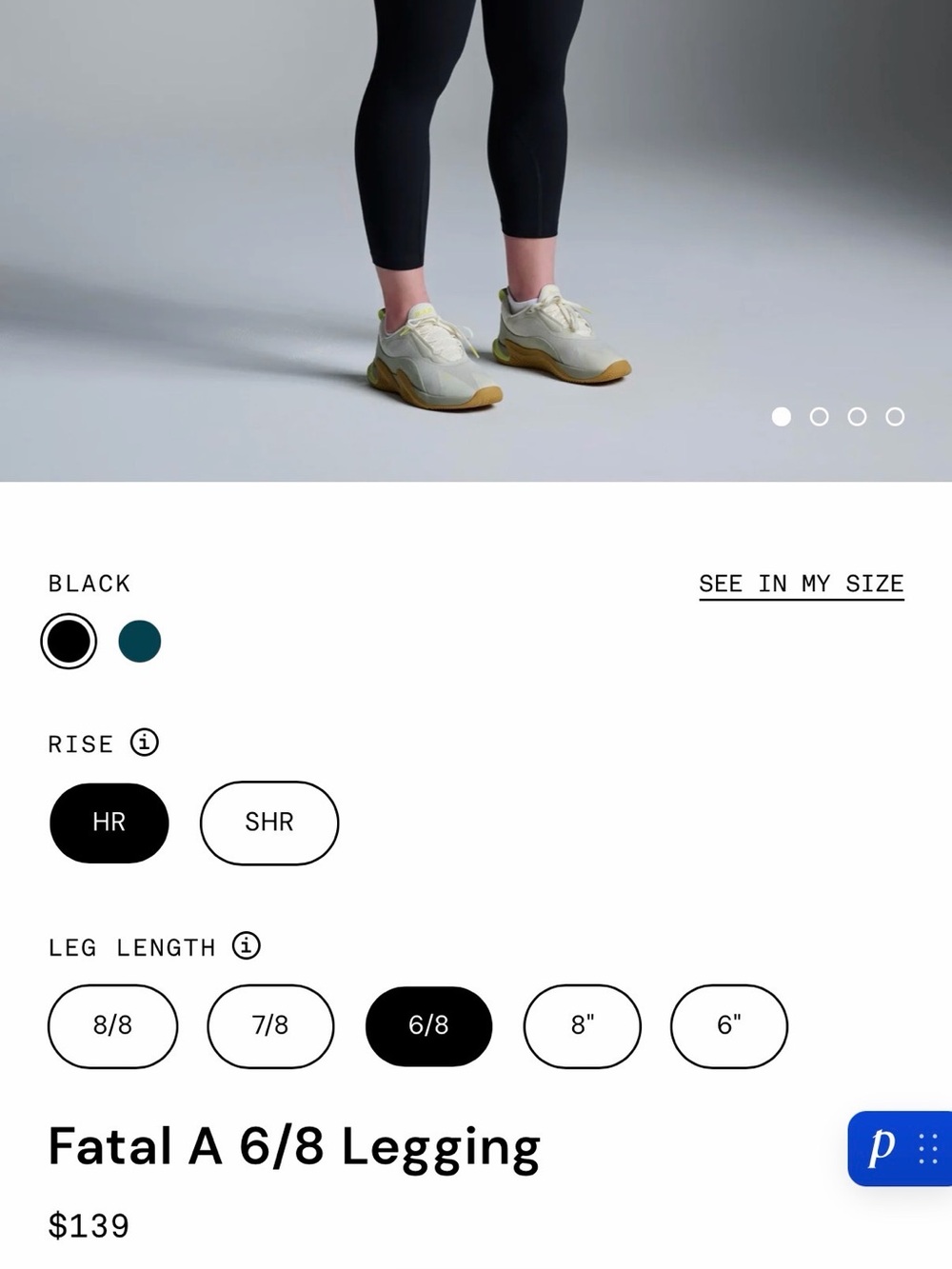 Fatal A 6/8 Legging - Black